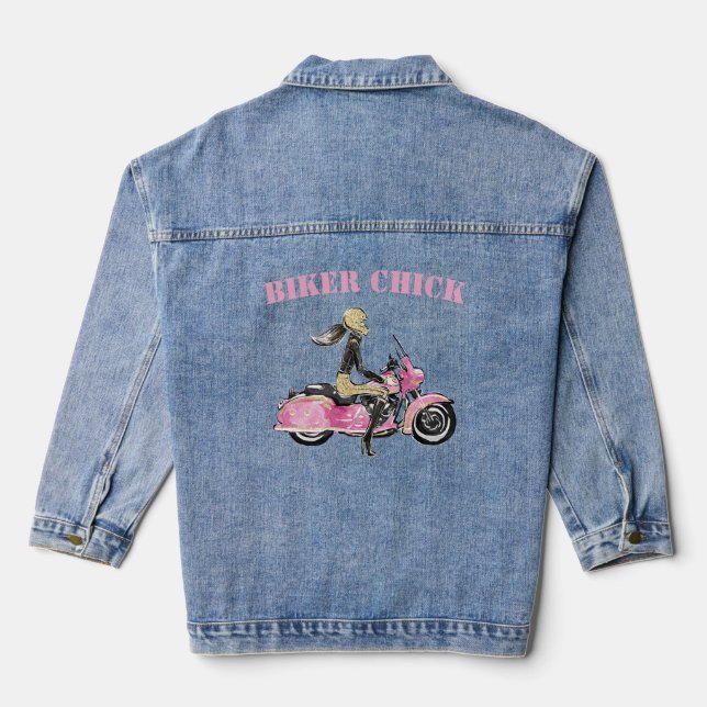 Veste Denim Femme de Chick Biker (Verso)