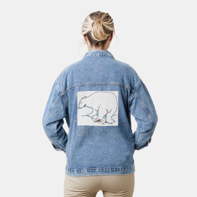 Veste denim femme Ours polaire (Modèle)