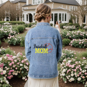 Veste Denim Maman de baseball