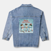 Veste Denim Snowman d'hiver