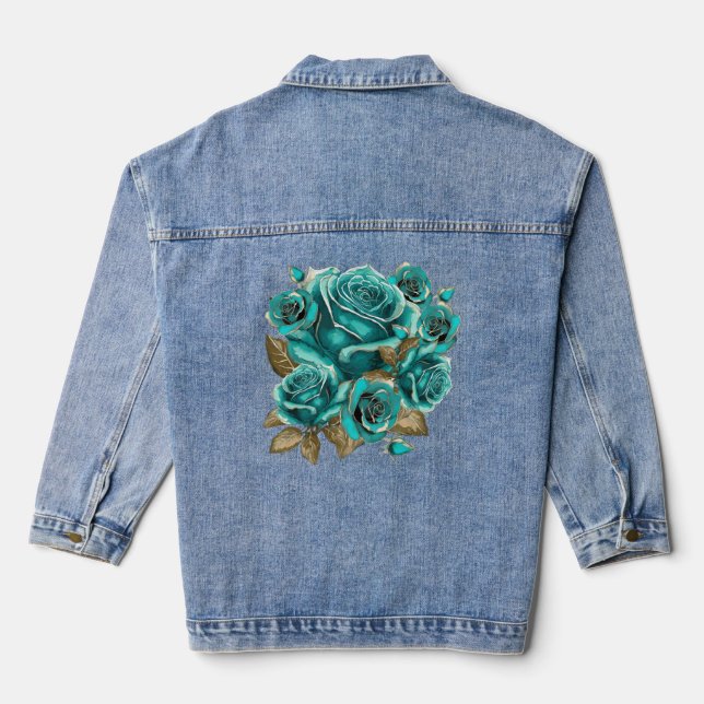 Veste Denim Turquoise vintage (Verso)