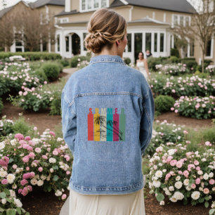Veste en denim pour amateur d'art à l'aspect dessi