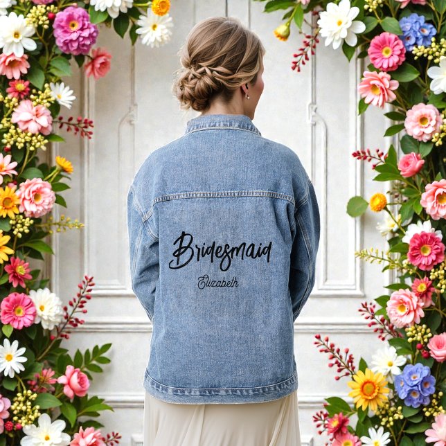 Veste en denim pour demoiselle d'honneur, mariage, (Créateur téléchargé)