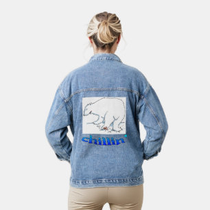 Veste en denim pour femme de refroidissement de l'