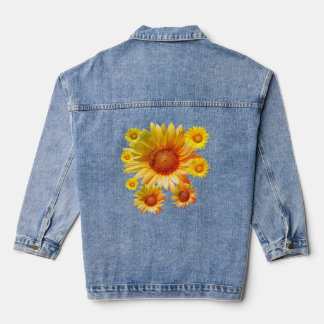 Veste en denim tournesol