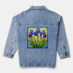 Veste en jean Artisan Blue Iris vitrail
