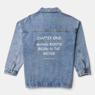 Veste en jean des droits de l'homme