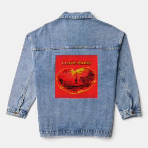 Veste en jean j'aime paris