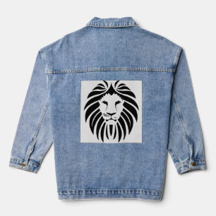 Veste en jean Majestic Tribal Lion - Moderne