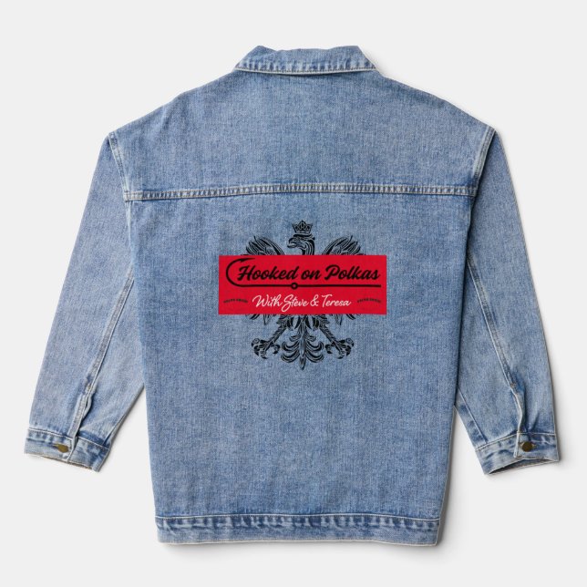Veste en jean pour femme Logo Hooked on Polkas (Verso)