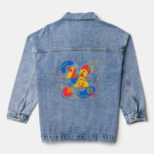 Veste en jean rétro 90   Jean graphique de style v