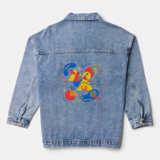 Veste en jean rétro 90 | Jean graphique de style v