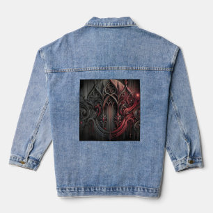 Veste gothique rouge et noire Denim