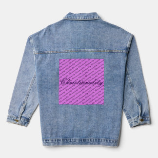 veste répétitive en denim avec logo