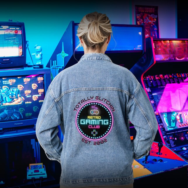Veste Retro Gaming Club Round Denim (Créateur téléchargé)