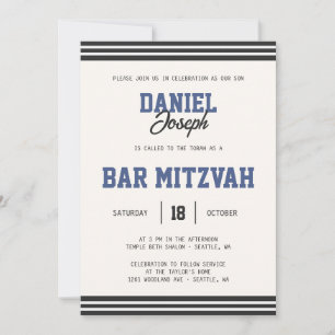Veste sport Bar Mitzvah invitation
