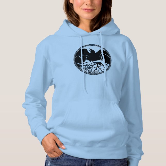 Veste Sweat - shirt à capuche corbeau Veste d'art  (Devant)