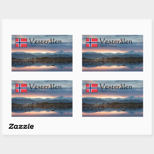 Vesteralen Norway Souvenir Sticker (Sheet)