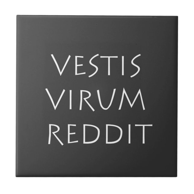 Vestis virum reddit tile (Front)