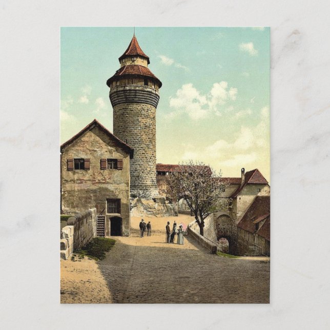 Vestner Tower, Nuremberg, Bavaria, Germany rare Ph Postcard (Front)
