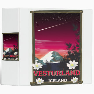 vesturland Iceland travel poster Binder