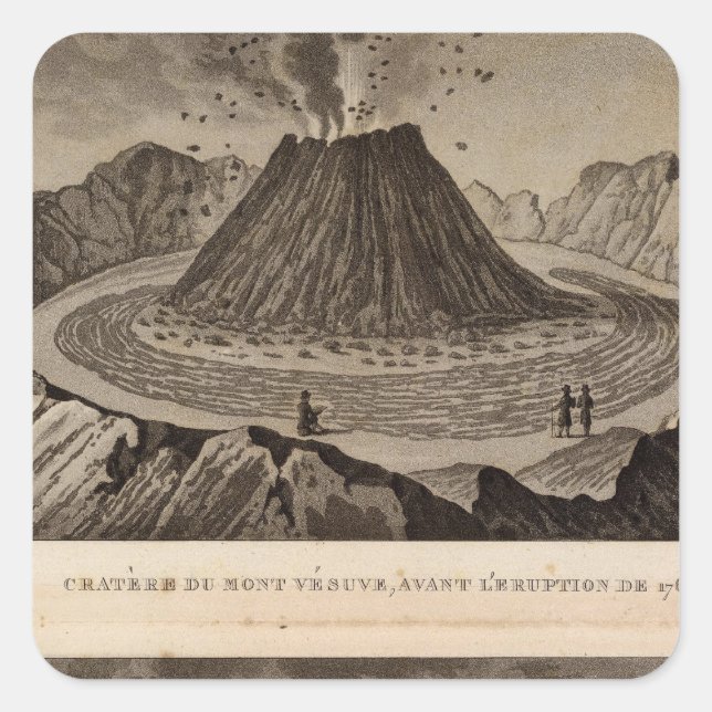 Vesuve, Dolomieu Square Sticker (Front)