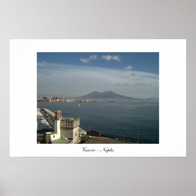 Vesuvio and Bay of Naples view Poster (Front)