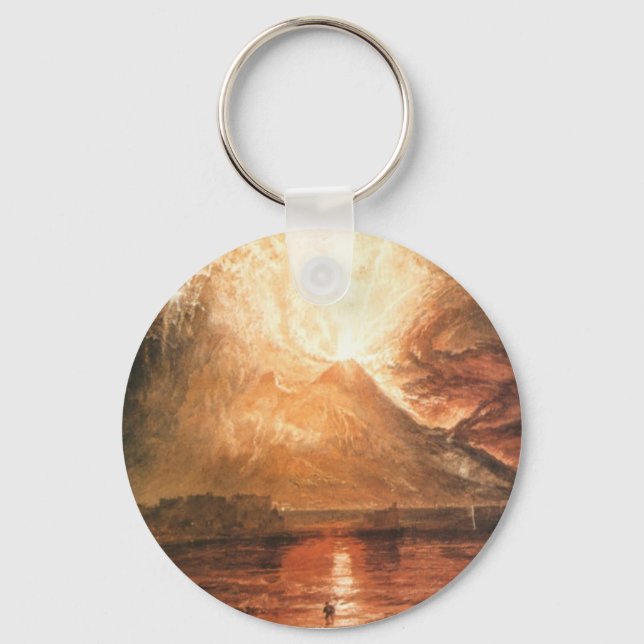 Vesuvius Erupting Keychain (Front)
