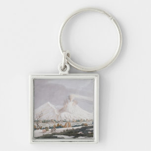 Vesuvius in Snow, plate V from 'Campi Phlegraei: O Keychain