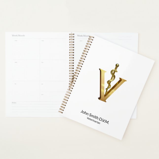Vet Asclepius de médecine vétérinaire Elegant Gold (Devant avec enveloppe)