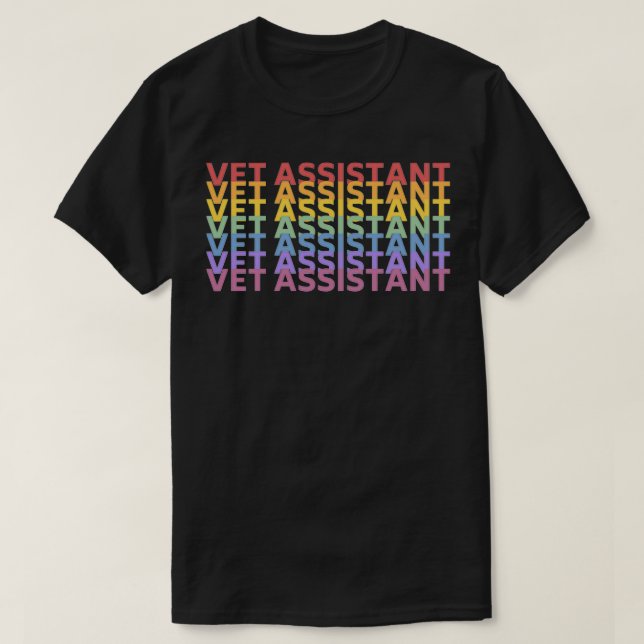 Vet assistantrainbow colours T-Shirt (Design Front)
