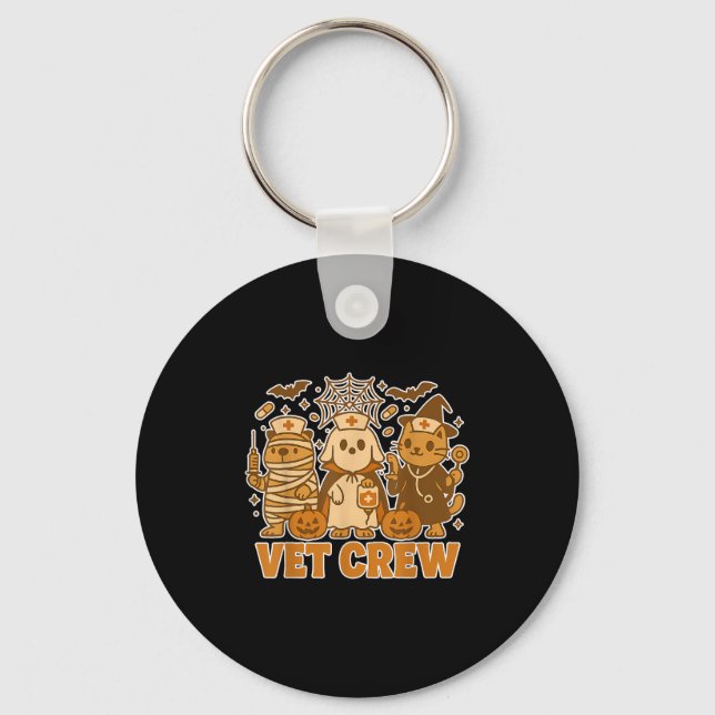 Vet Crew Halloween Costume Dog Cat Capybara Pet Te Keychain (Front)