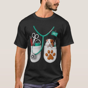 VET Guinea Pig Cute Veterinary Pet Animal Doctor H T-Shirt