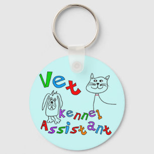 Vet Kennel Assistant T-Shirts and Gifts Keychain
