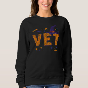 Vet Squad Witch Hat Cool Veterinarian Halloween Ma Sweatshirt