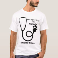 Vet Stethoscope in Black Men's T-Shirt