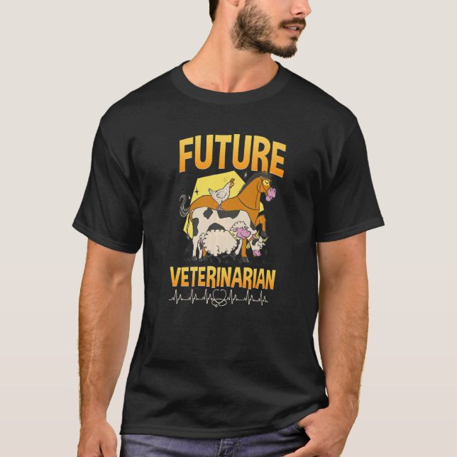 Vet Tech Cute Veterinary Future Veterinarian   T-Shirt (Front)