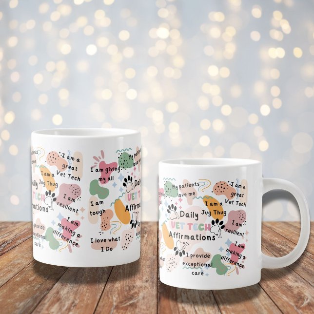 Vet Tech Daily Affirmations Spécialité Mug (Créateur téléchargé)