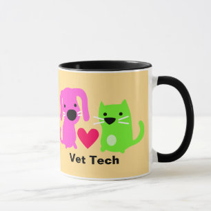 Vet Tech Dog & Cat & Heart Mug