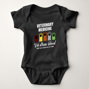 Vet Tech Gift For Veterinary Tech Draw Blood Baby Bodysuit