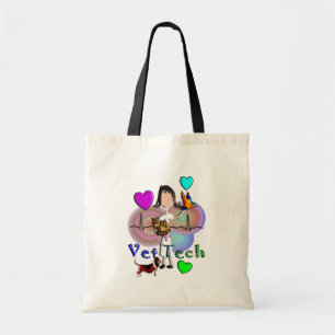 Vet Tech Gifts Unique Embossed Style Graphics Tote Bag
