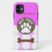 Vet Tech PInk Polka Dot iPhone 5 Case