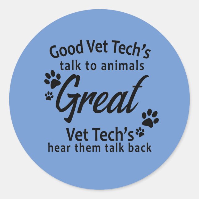 Vet Tech Stickers (Front)