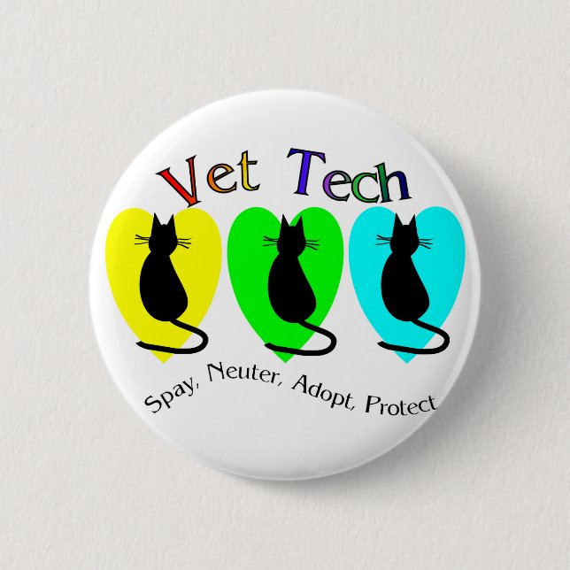 Vet Tech , Unique Gifts for Veterinary Staff 2 Inch Round Button (Front)