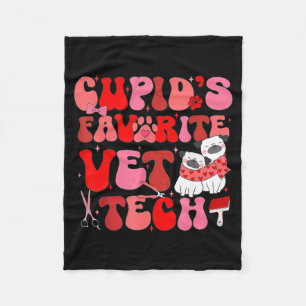 Vet Tech Valentines Day Veterinary Vet Student Vet Fleece Blanket