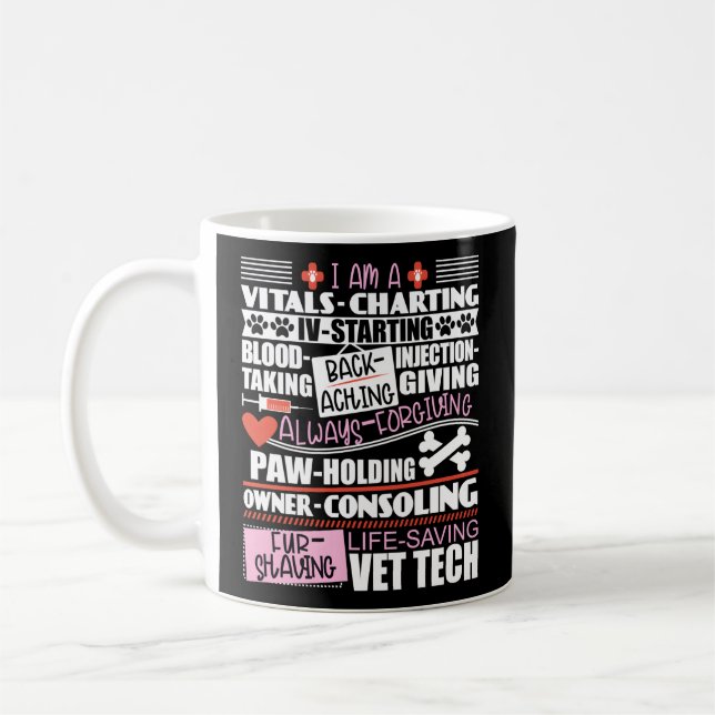 Vet Tech Veterinarian Veterinary School Graduate Coffee Mug (Left)