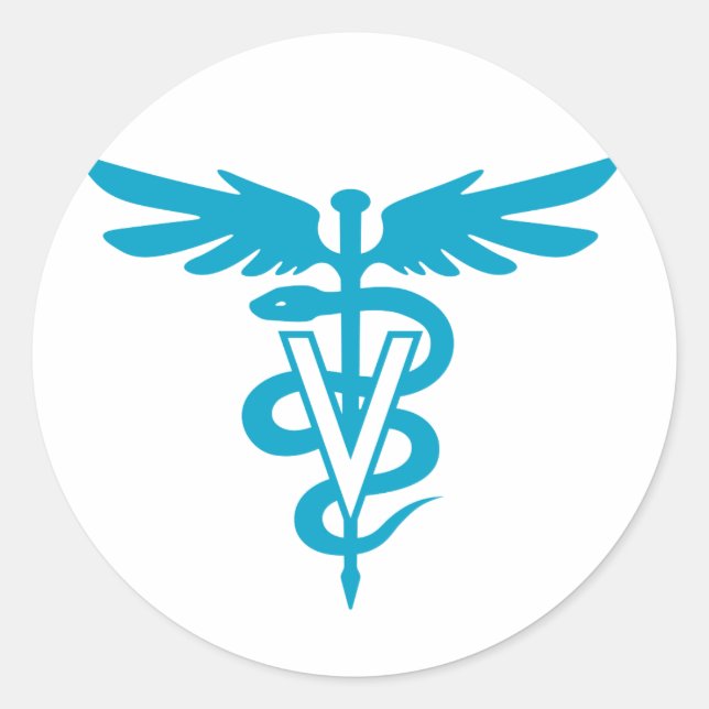 Vet Tech - Veterinary Symbol Classic Round Sticker (Front)