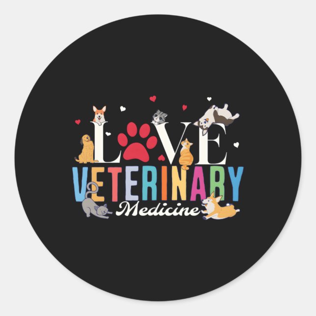 Vet Tech Veterinary Technician Appreciation Day Classic Round Sticker (Front)
