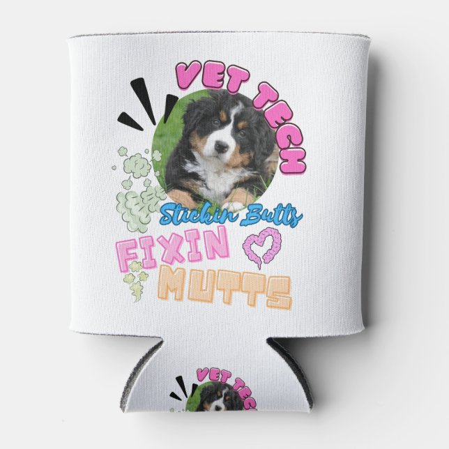 vet tech,veterinary technician, medicine,nurse,vet can cooler (Front)