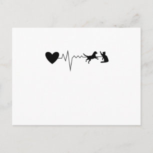 Vet Veterinarian Heartbeat Pulse Postcard